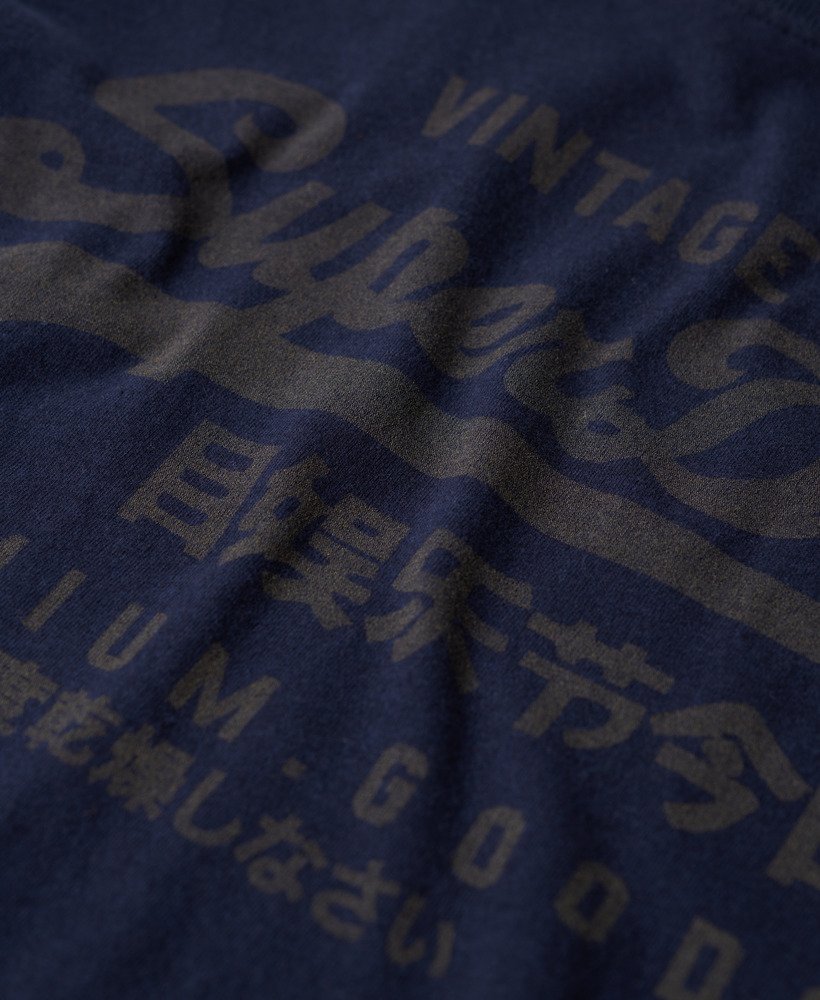 klassiek heritage t-shirt in navy marl