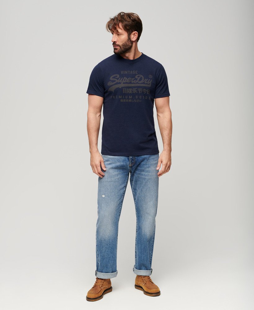 klassiek heritage t-shirt in navy marl