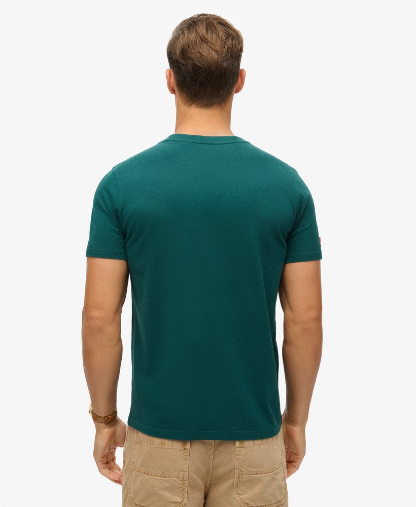 t-shirt met great outdoors-print in donker dennengroen