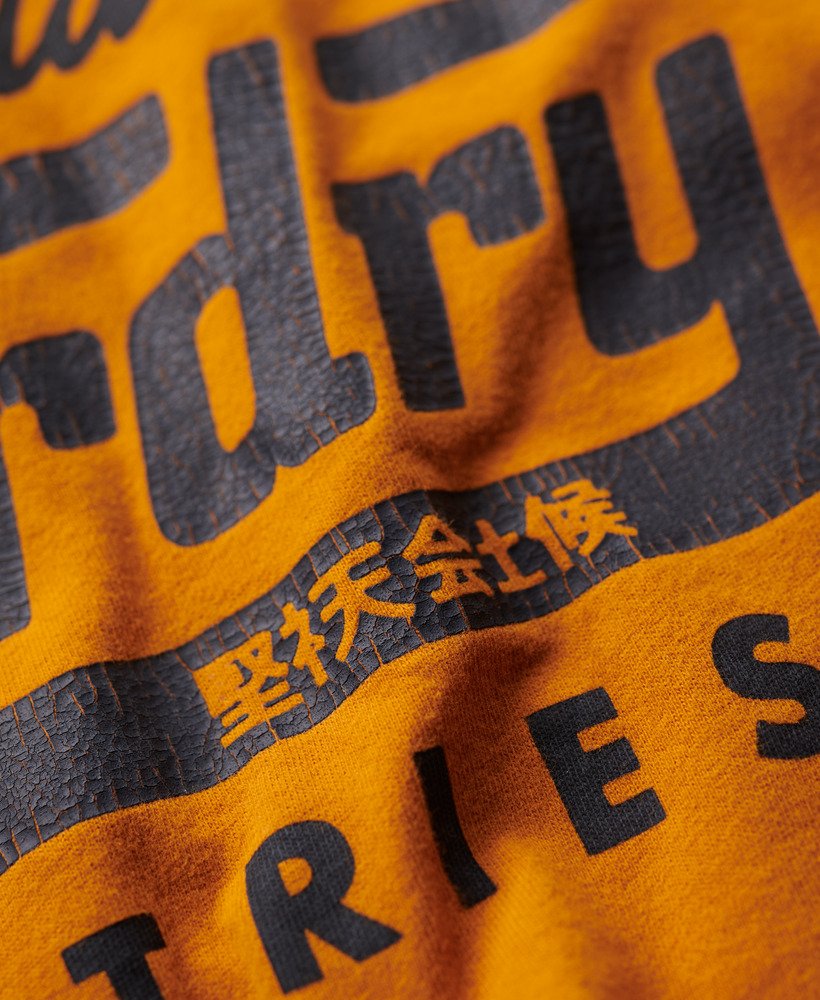 ringer workwear graphic t-shirt in heritage ochre browneclipse navy