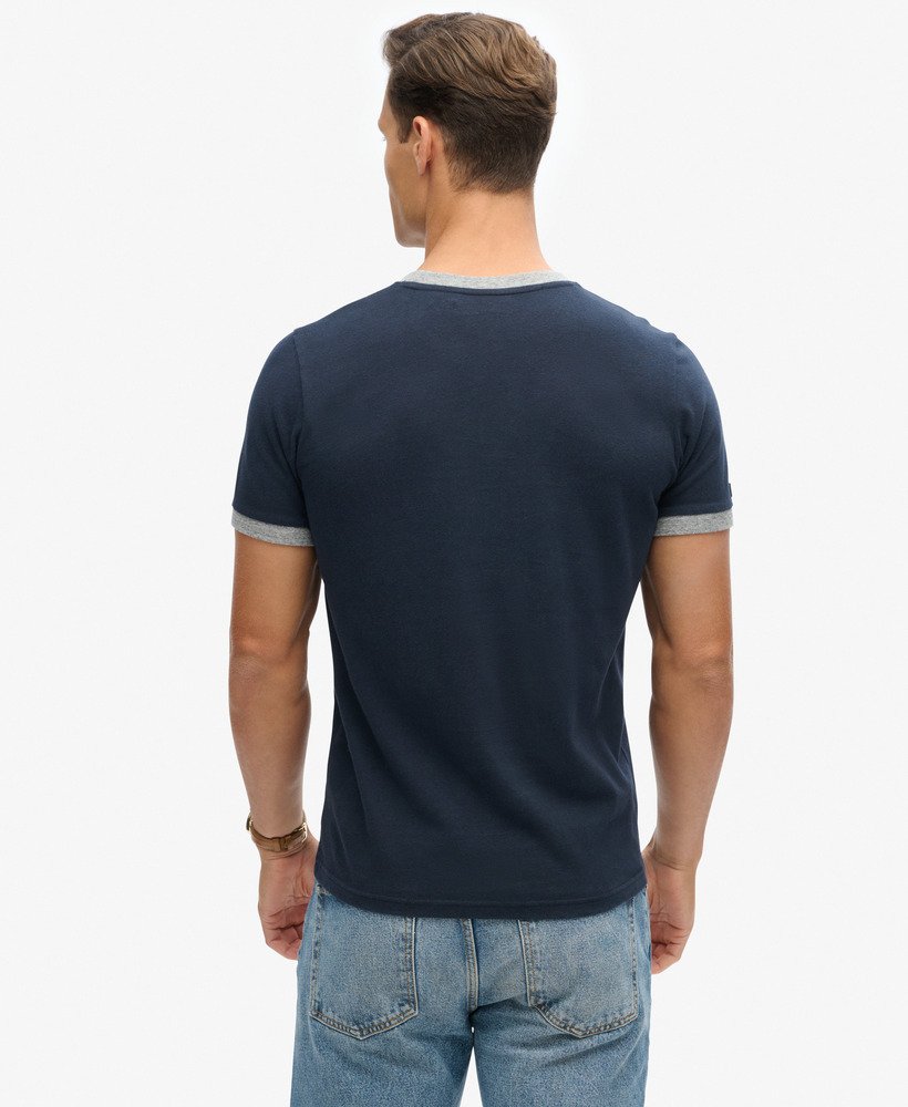ringer workwear graphic t-shirt in eclipse navyathletic grey marl
