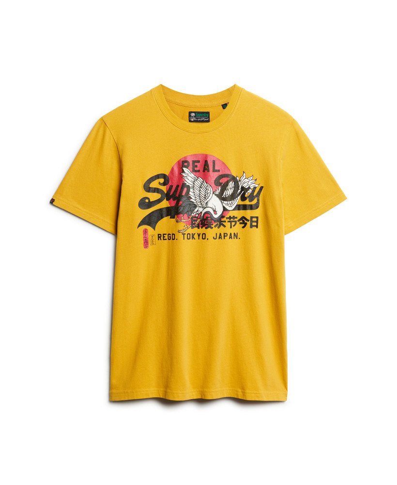 tokyo graphic t-shirt in oliegeel