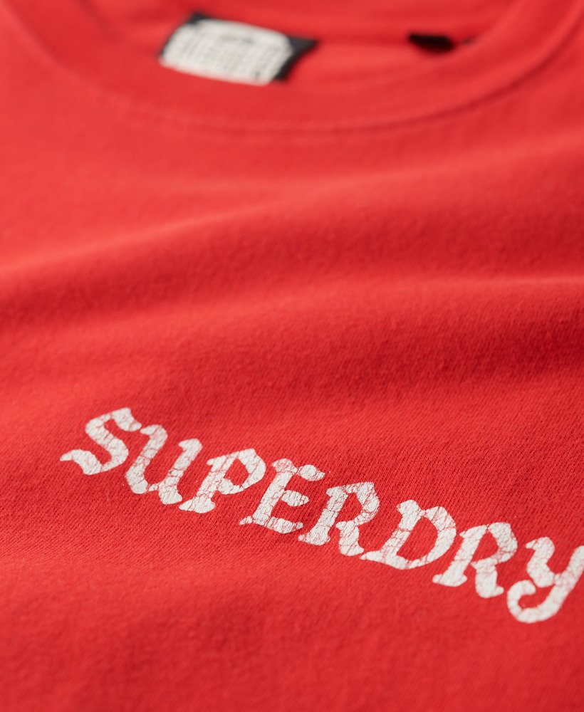 tattoo graphic loose fit t-shirt in soda pop red