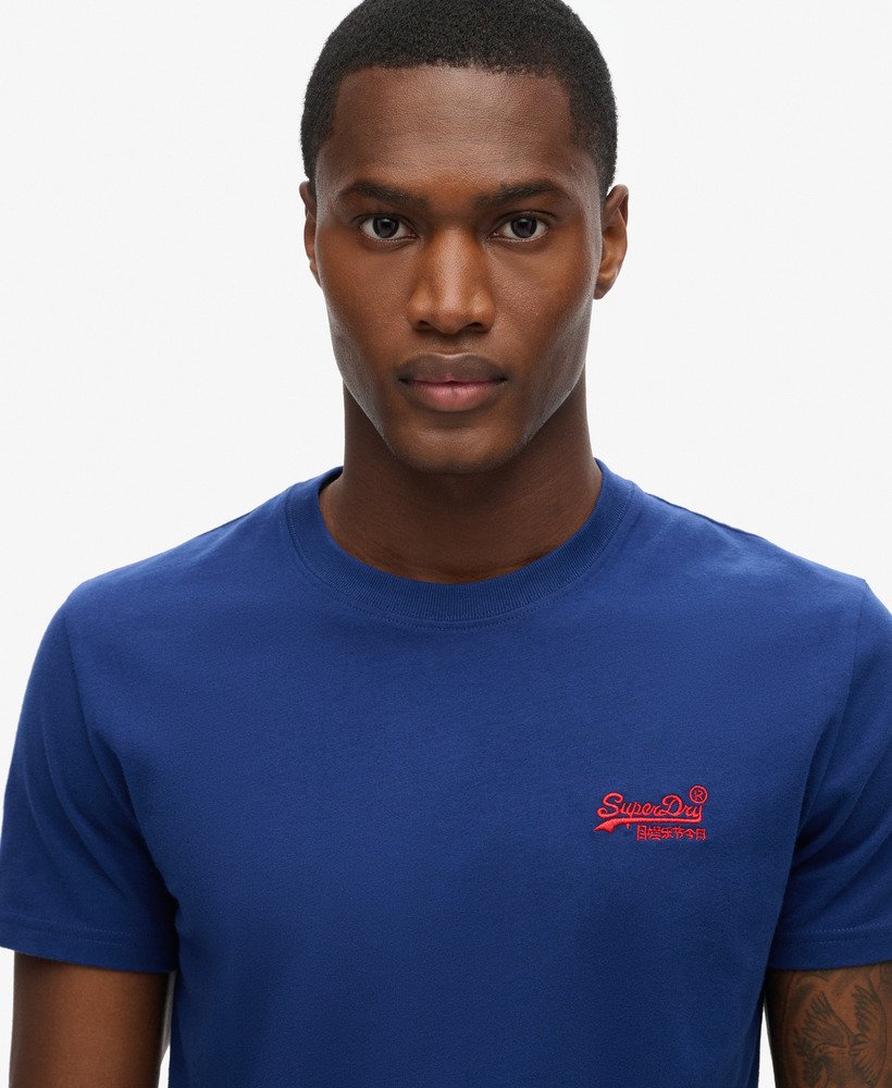 t-shirt met essential logo van biologisch katoen in supermarine navy