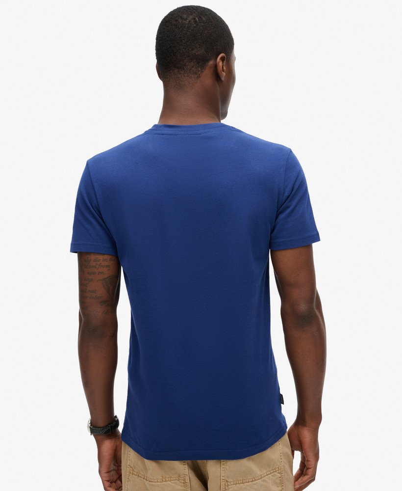 t-shirt met essential logo van biologisch katoen in supermarine navy