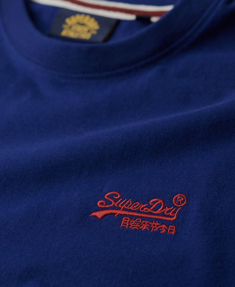 t-shirt met essential logo van biologisch katoen in supermarine navy