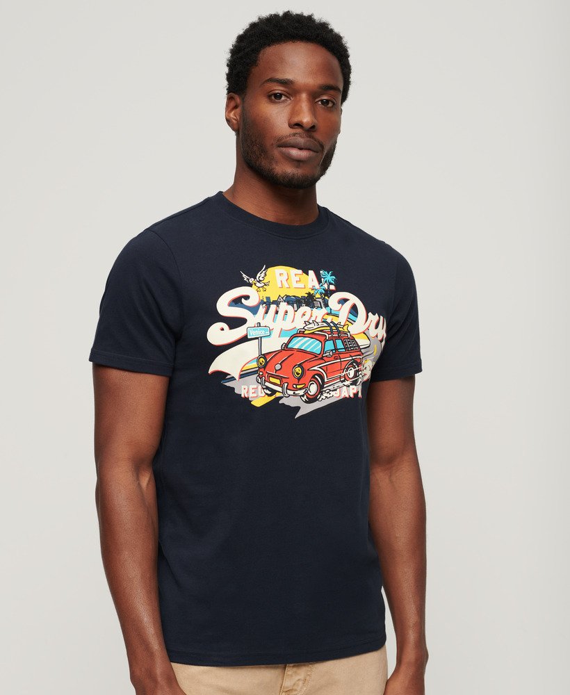 la graphic t-shirt in eclipse navy
