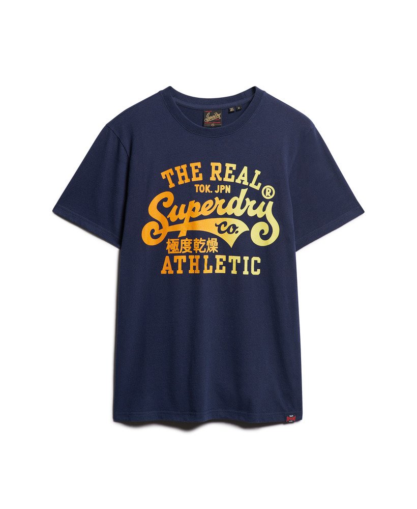vernieuwd klassiek grafisch t-shirt in navy marl