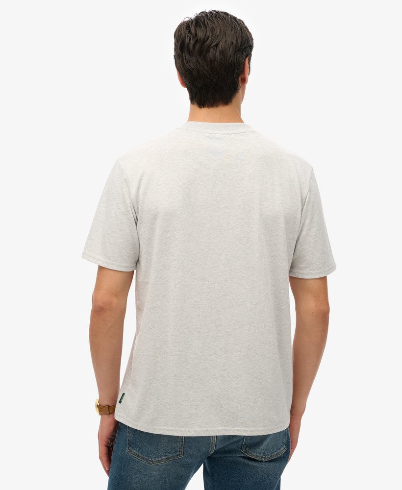 neonkleurig losvallend reis-t-shirt in gletsjergrijs gemêleerd