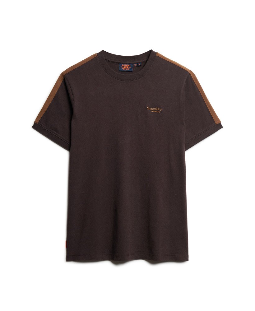 essential logo retro t-shirt in chocolade pruim bruindachshund tan