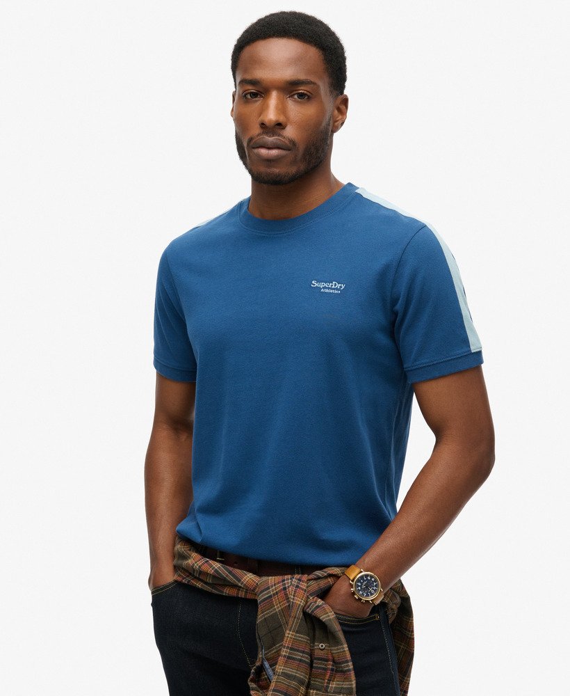 essential logo retro t-shirt in pilot mid bluechina blue