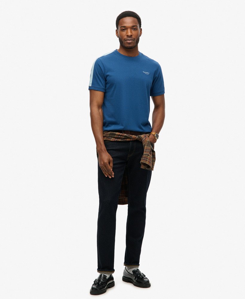 essential logo retro t-shirt in pilot mid bluechina blue