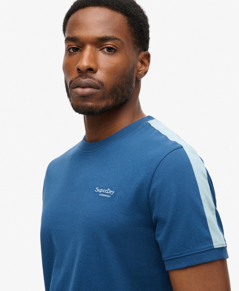 essential logo retro t-shirt in pilot mid bluechina blue
