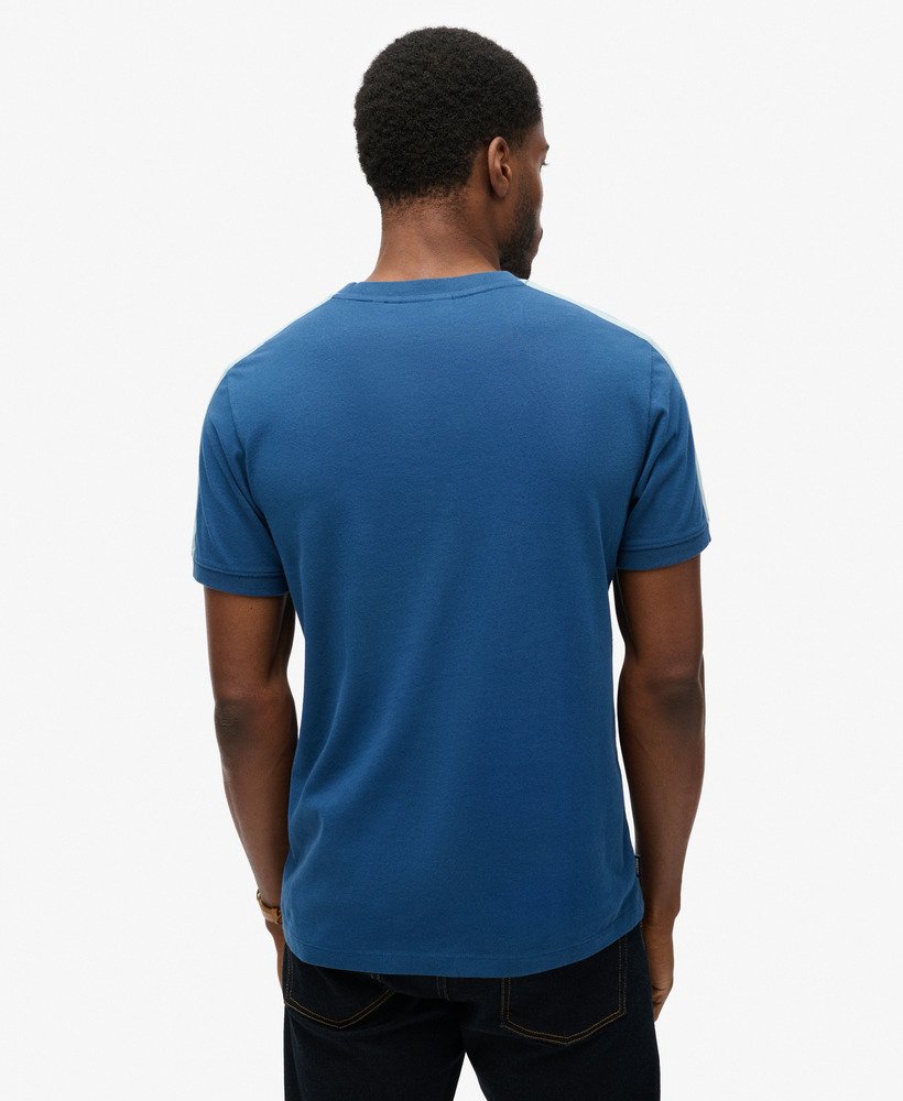 essential logo retro t-shirt in pilot mid bluechina blue