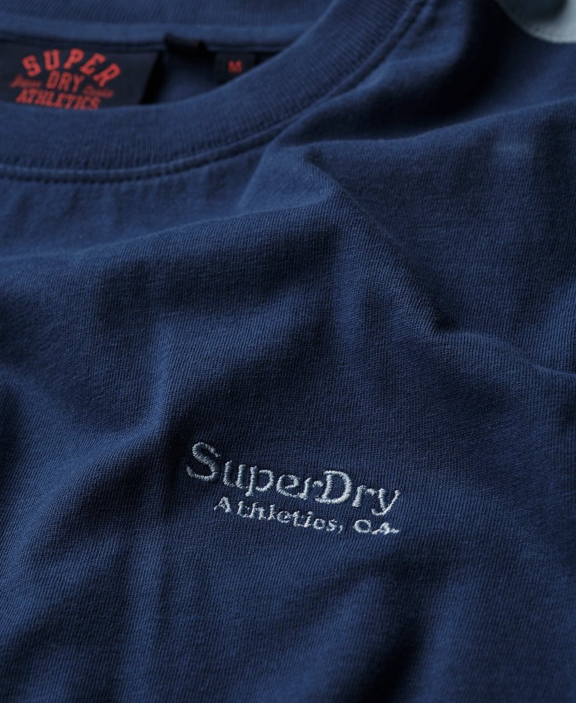 essential logo retro t-shirt in pilot mid bluechina blue