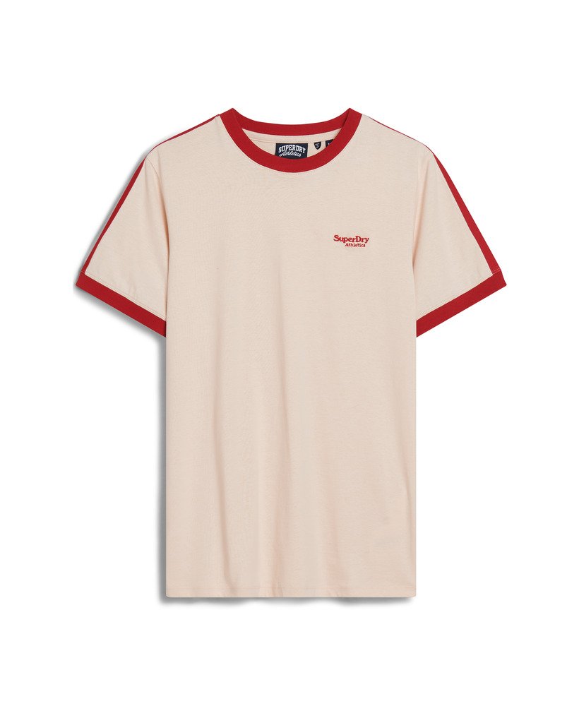 essential logo retro t-shirt in havermoutchilipeperrood