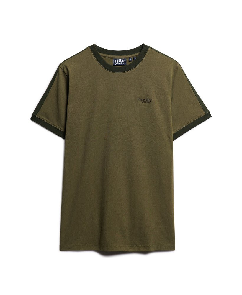 essential logo retro t-shirt in olijfgroenolijfgroen van overtollige goederen