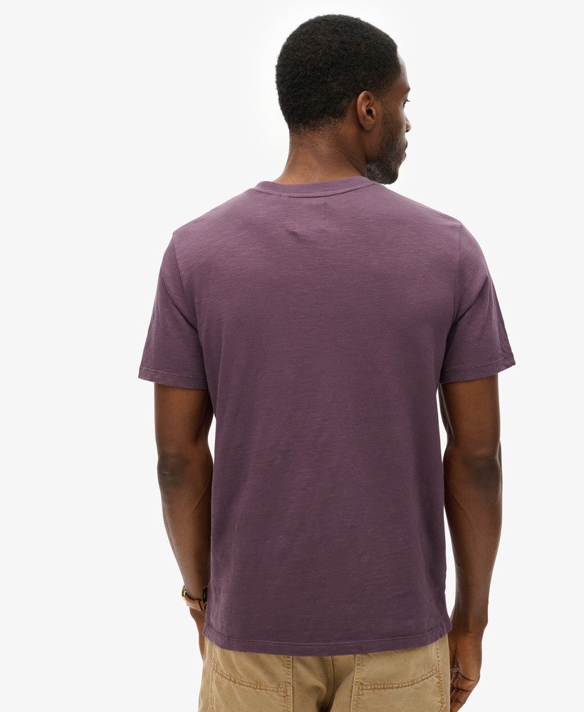 venue classic logo t-shirt in roetpaarse slub