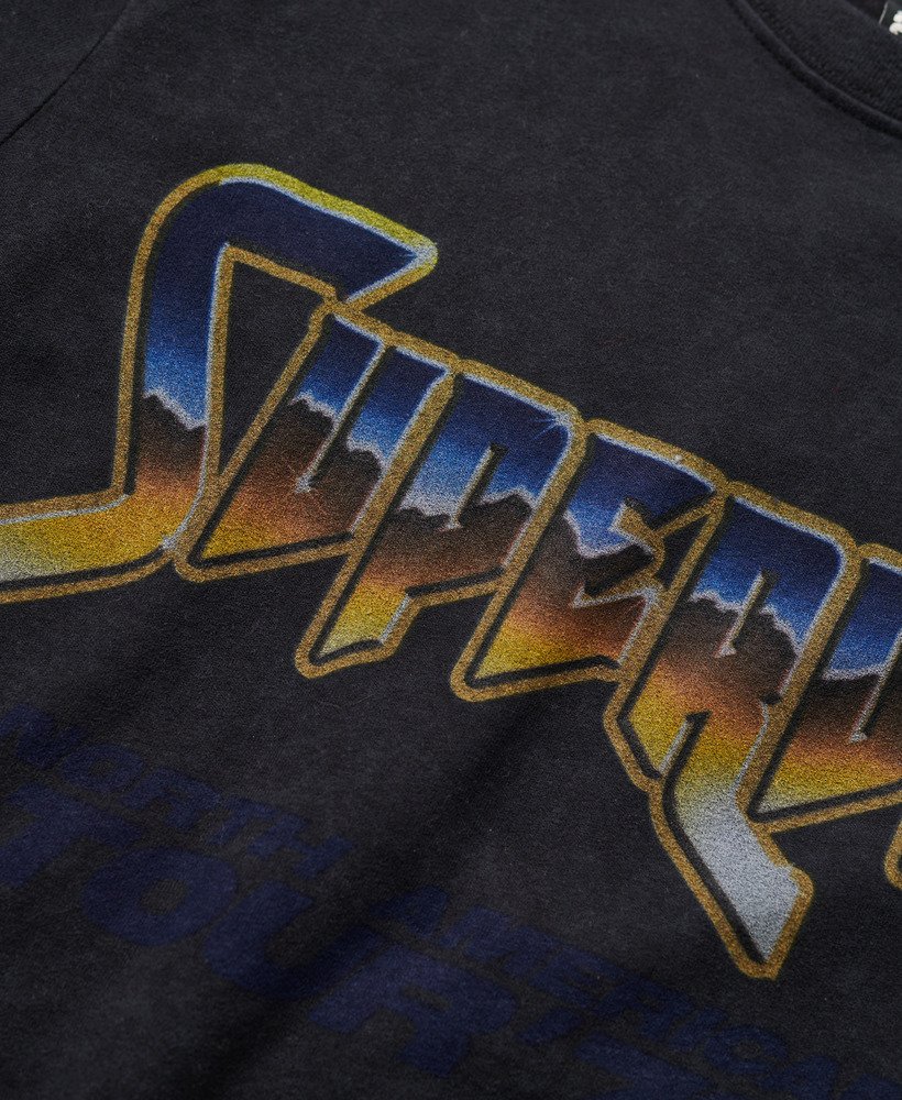 rock graphic band t-shirt in zwart