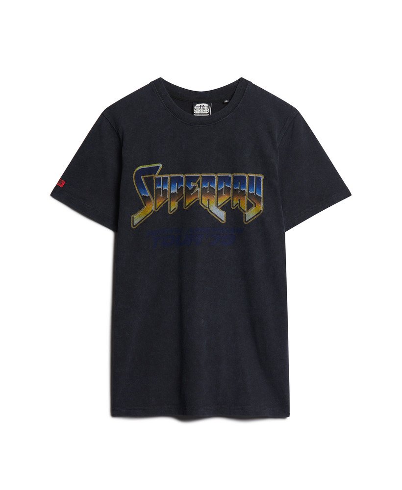 rock graphic band t-shirt in zwart