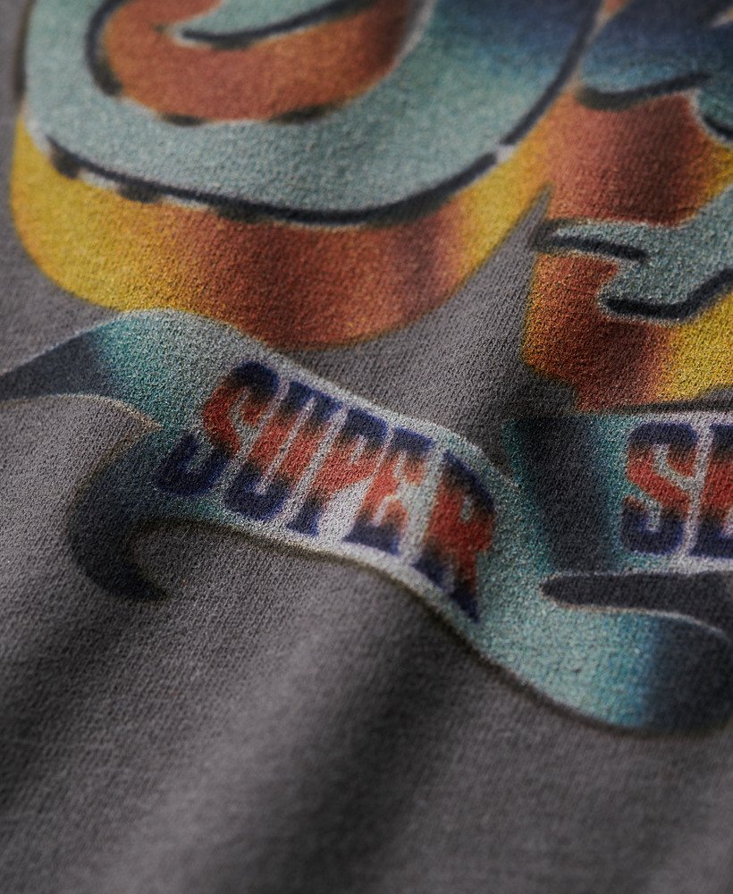 rock graphic band t-shirt in antracietgrijs
