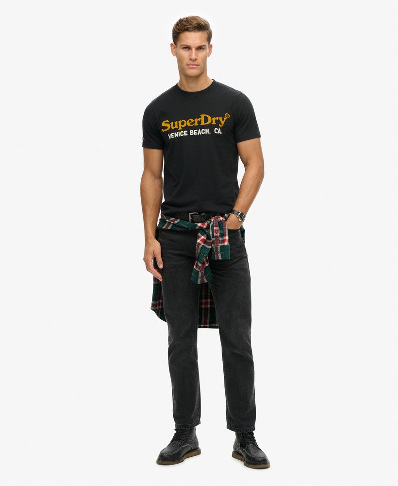 venue duo logo t-shirt in nero black marl