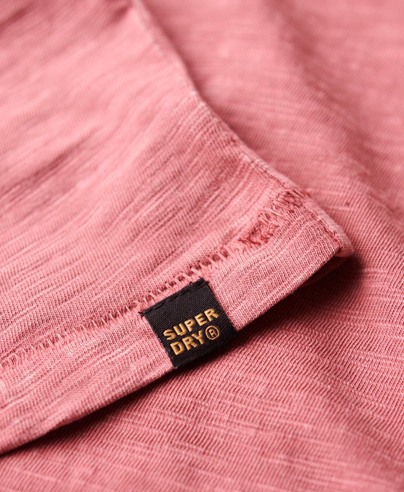 t-shirt met ronde hals en korte mouwen van slubstof in mesa rose pink.