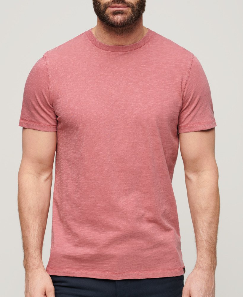 t-shirt met ronde hals en korte mouwen van slubstof in mesa rose pink.
