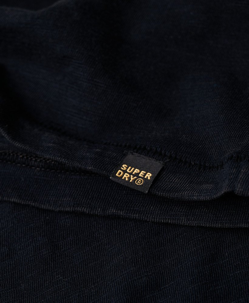 t-shirt met ronde hals en korte mouwen van slubstof in eclipse navy