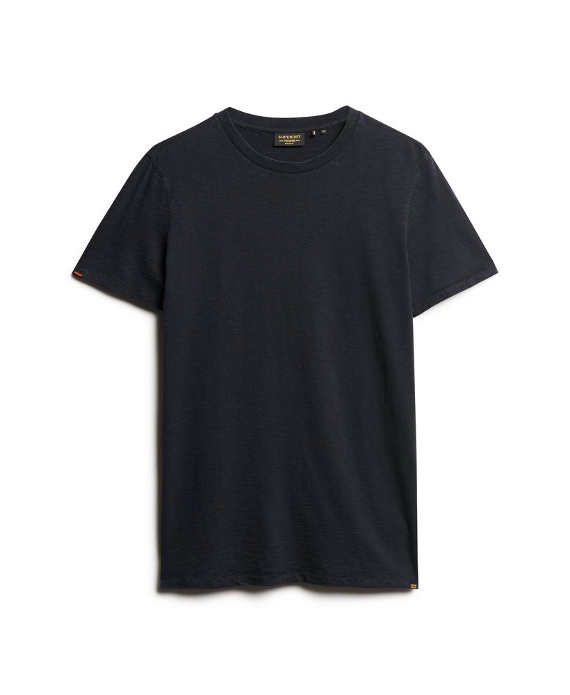 t-shirt met ronde hals en korte mouwen van slubstof in eclipse navy