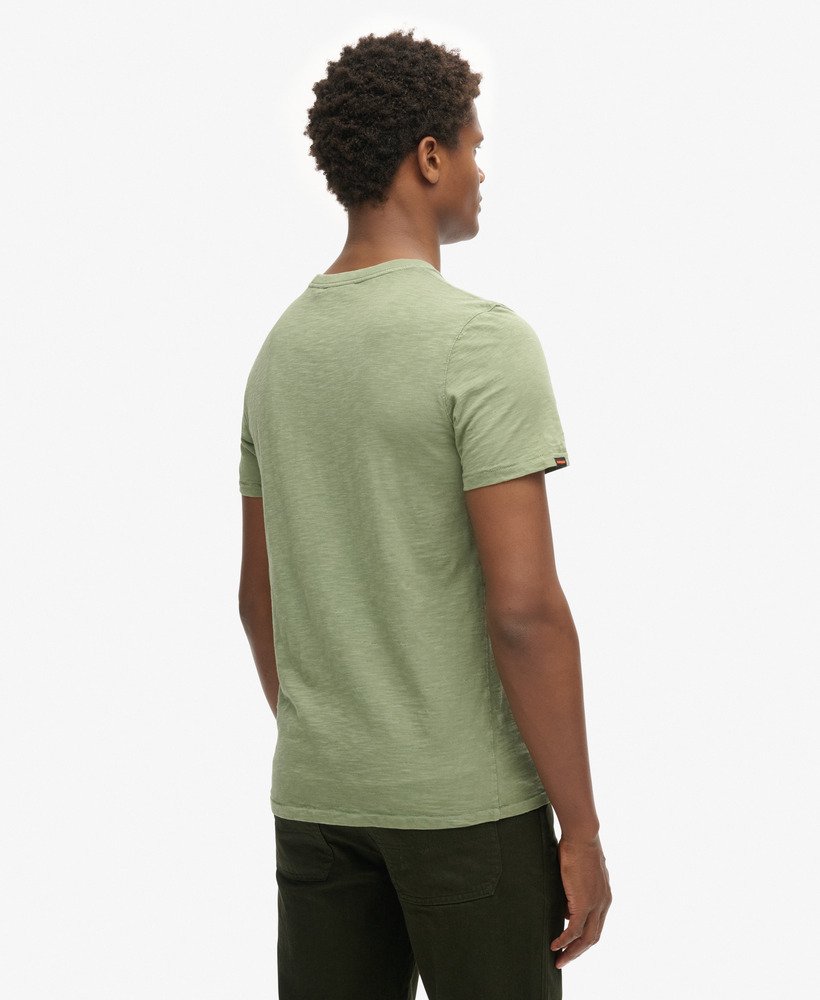 t-shirt met ronde hals en korte mouwen van slubstof in zeegroen.