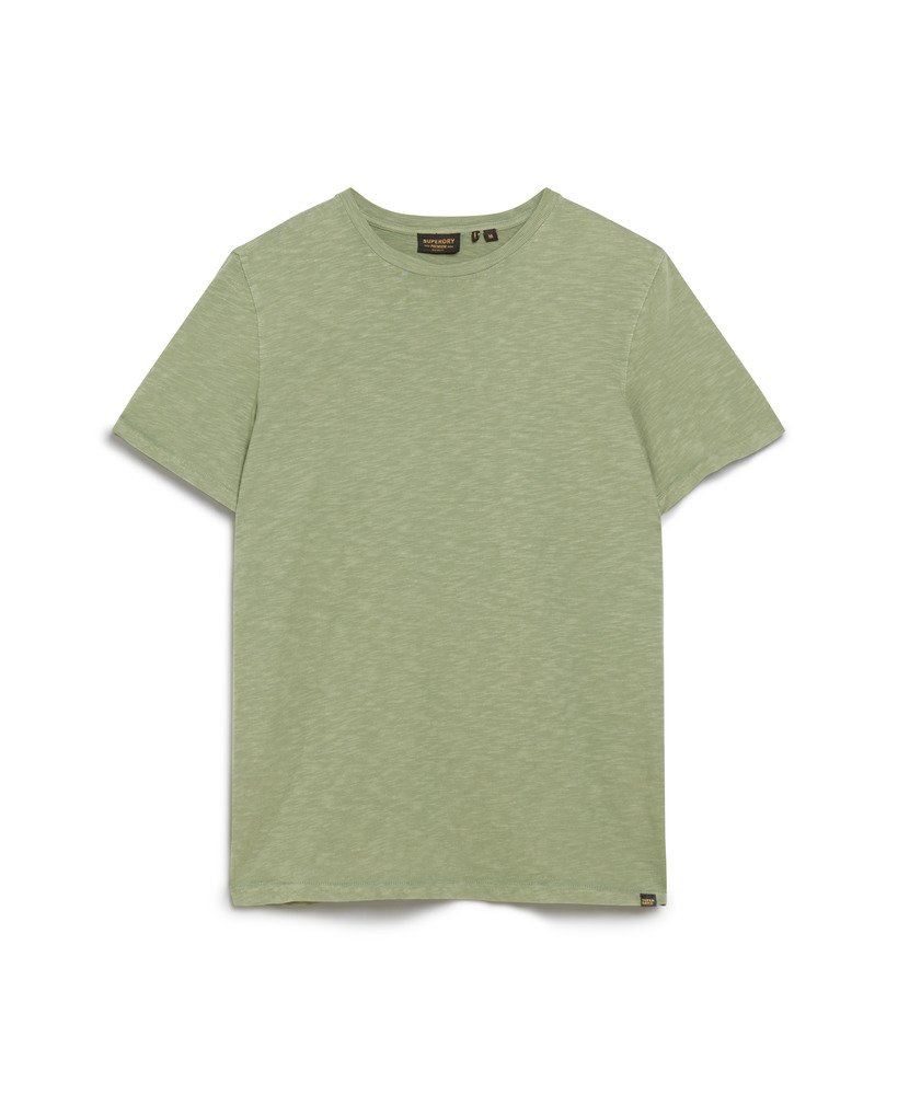 t-shirt met ronde hals en korte mouwen van slubstof in zeegroen.