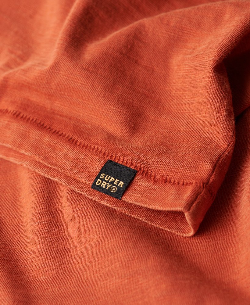 t-shirt met ronde hals en korte mouwen van slubstof in mecca orange