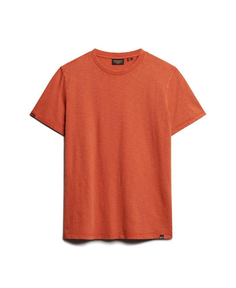 t-shirt met ronde hals en korte mouwen van slubstof in mecca orange