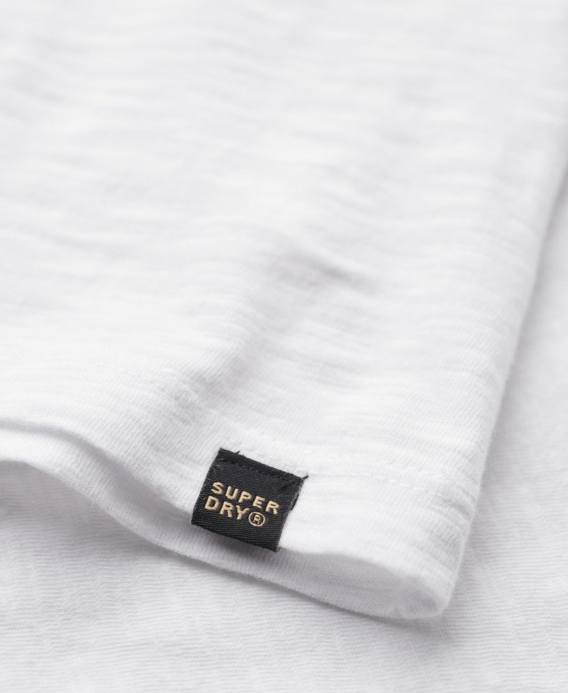 t-shirt met v-hals en korte mouwen van slubstof in optic