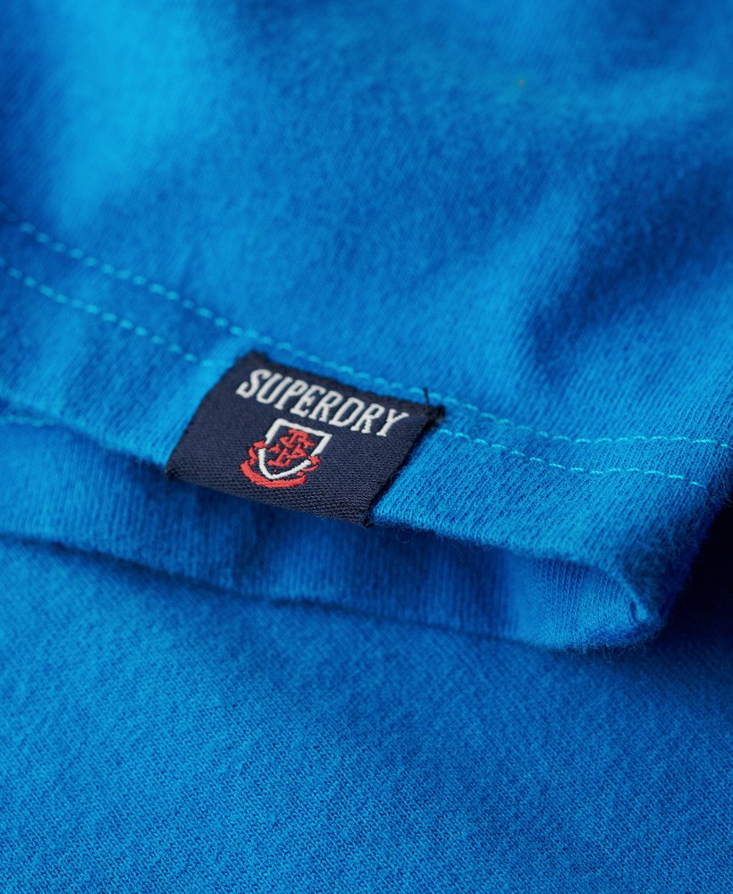 atletisch t-shirt met graphic print in super denby blue