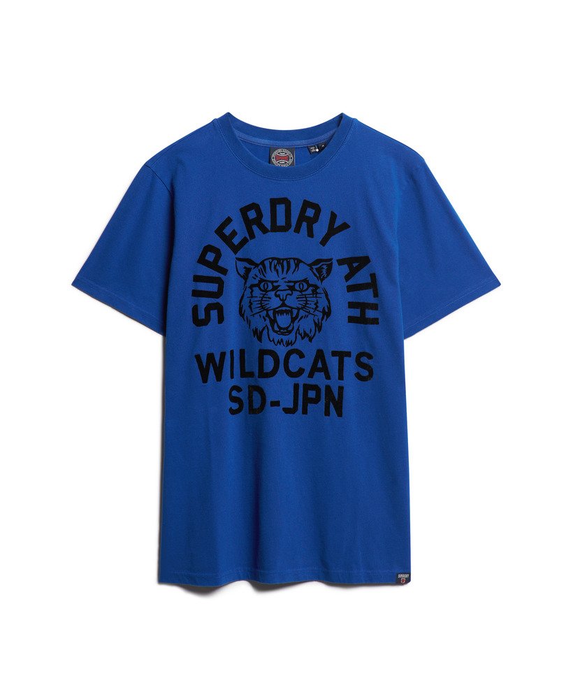 atletisch t-shirt met graphic print voor atletiek in koningsblauw.