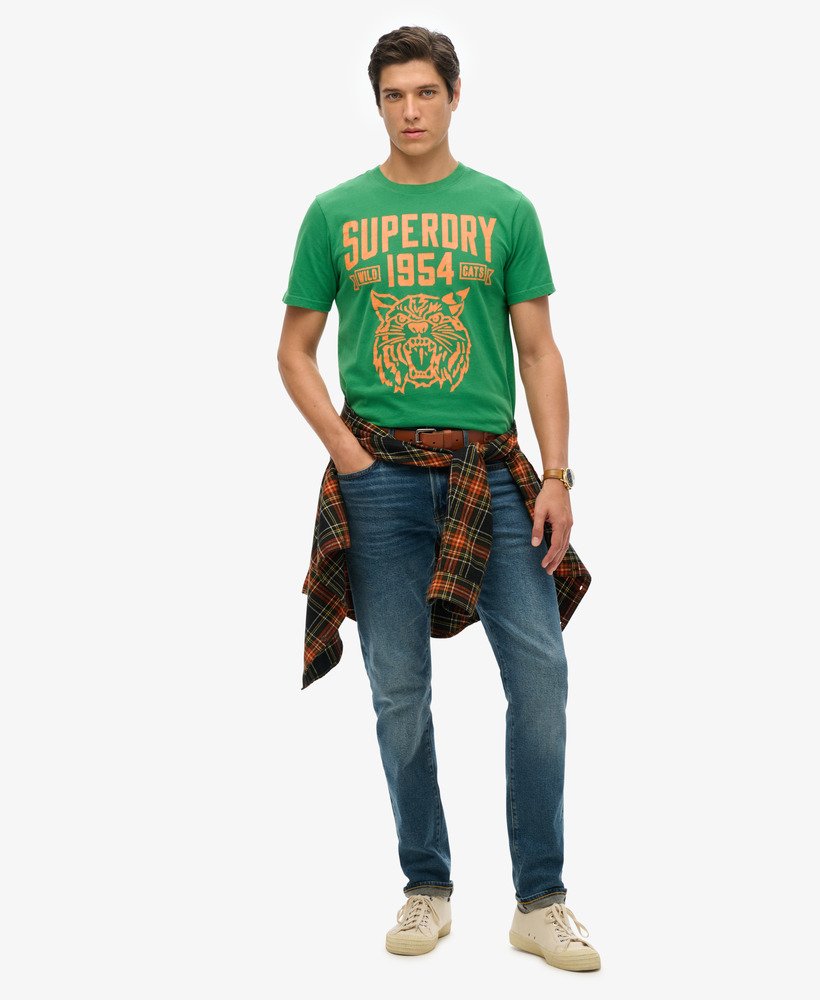 atletisch t-shirt met graphic print voor atletiek in oregon green