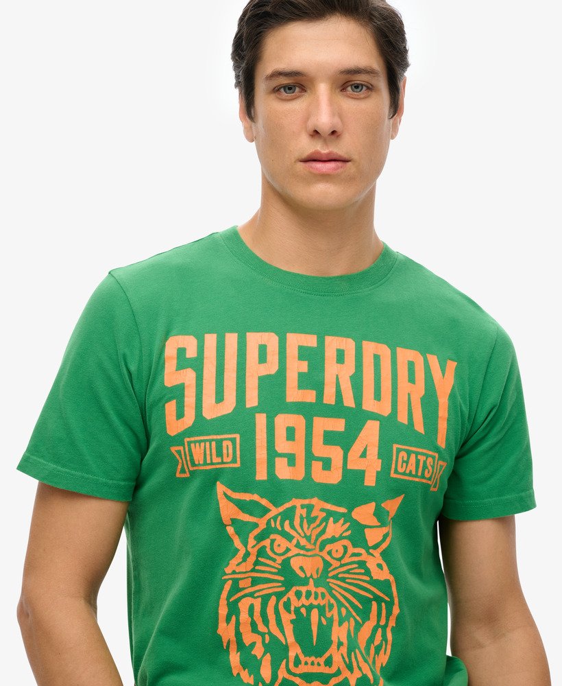 atletisch t-shirt met graphic print voor atletiek in oregon green