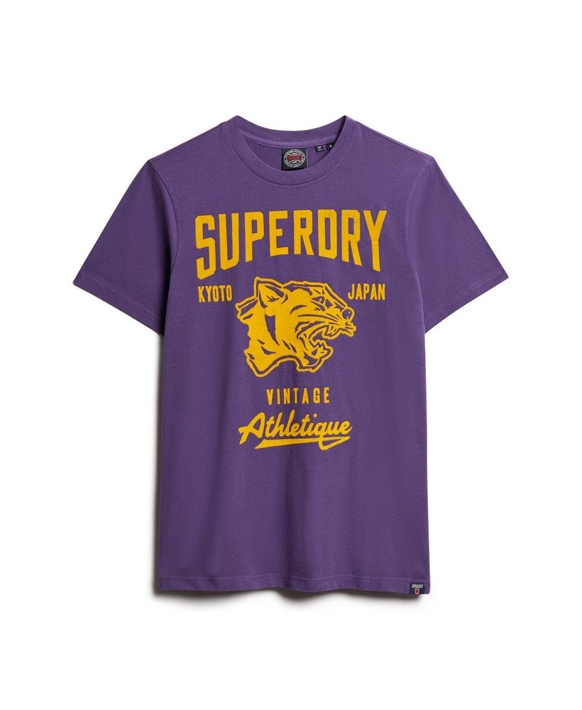 atletisch t-shirt met graphic print voor atletiek in lex purple
