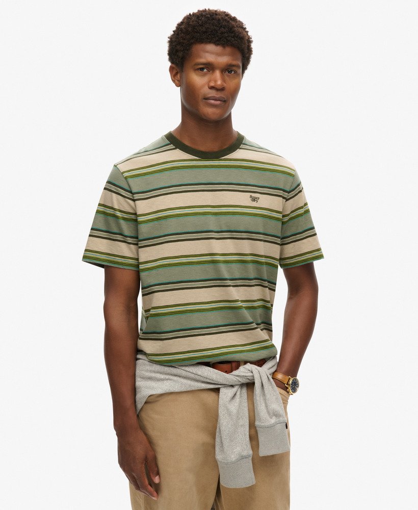 relaxed gestreept t-shirt in groene strepen