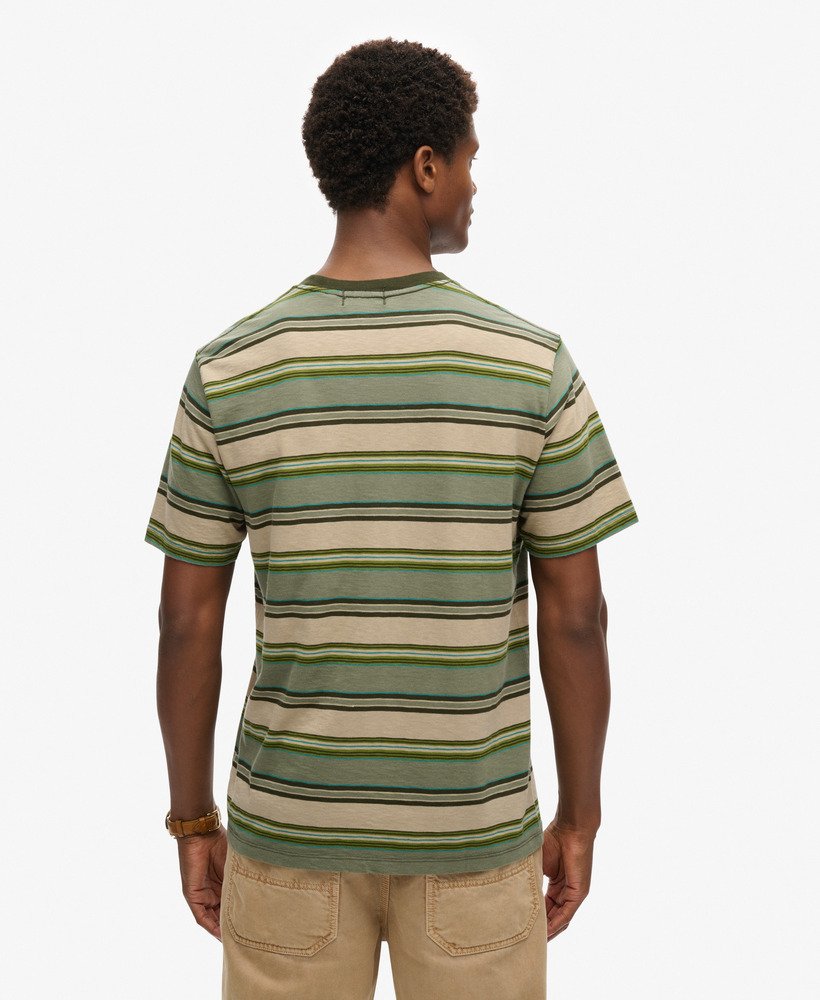 relaxed gestreept t-shirt in groene strepen