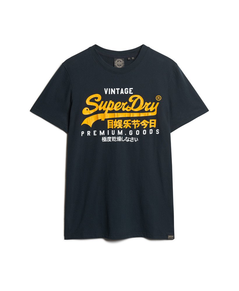 vintage logo duo t-shirt in eclipse navy