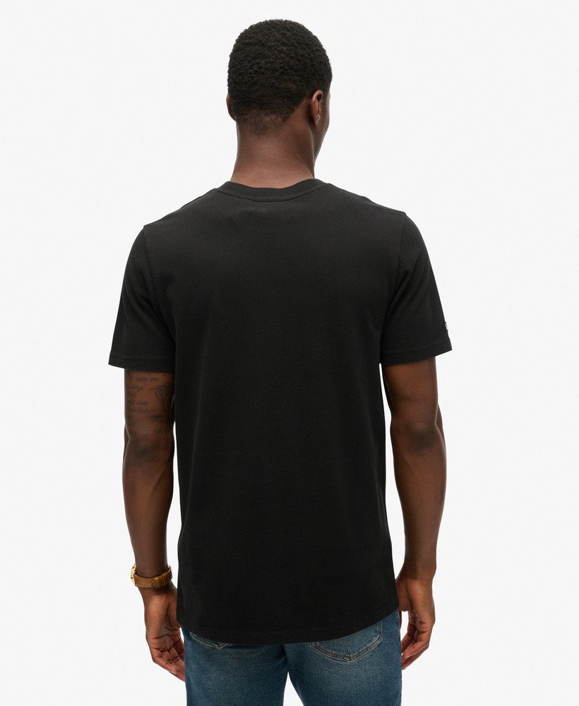 tattoo script t-shirt in gewassen zwart