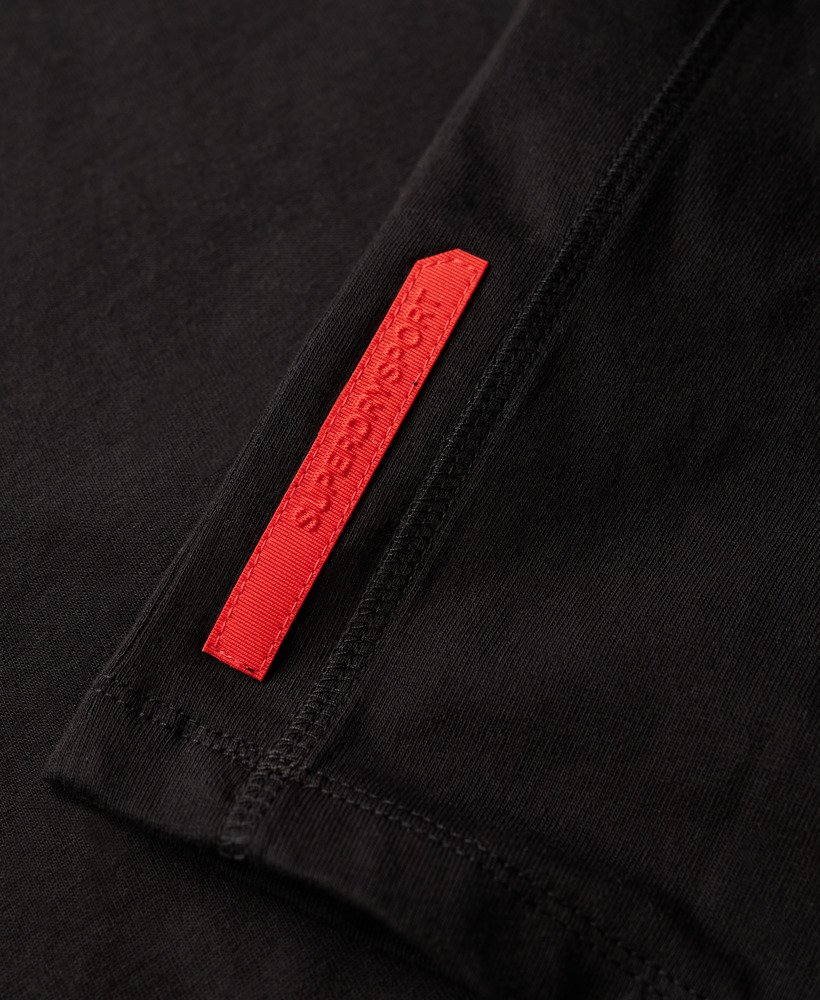 sport tech logo relaxed t-shirt in zwart