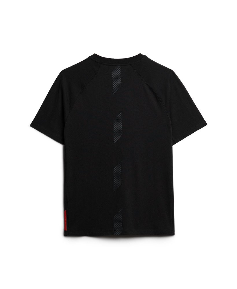sport tech logo relaxed t-shirt in zwart