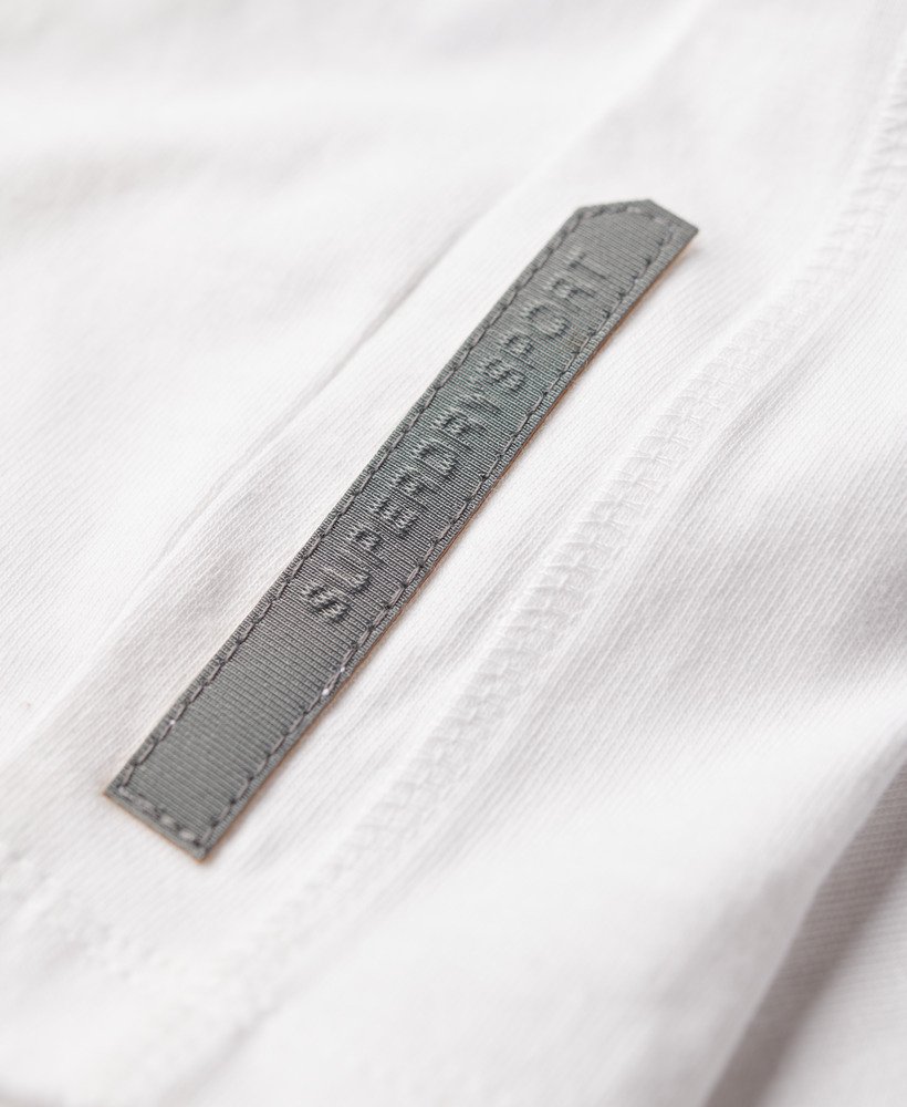 sport tech logo relaxed t-shirt in briljant wit