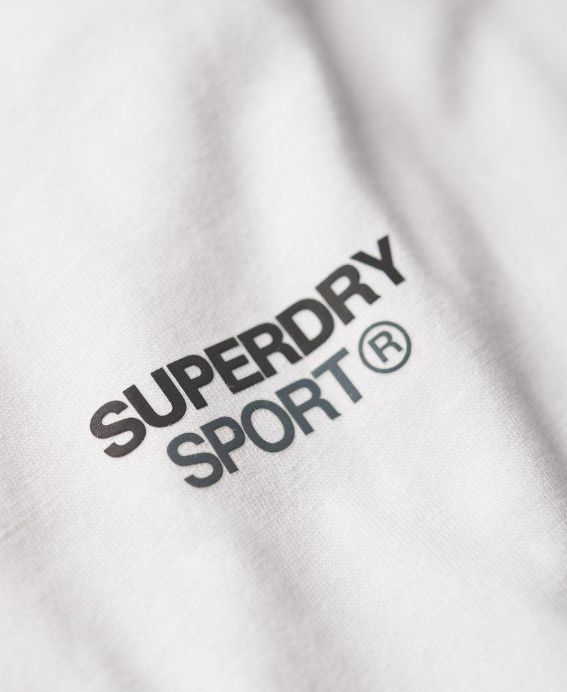 sport tech logo relaxed t-shirt in briljant wit