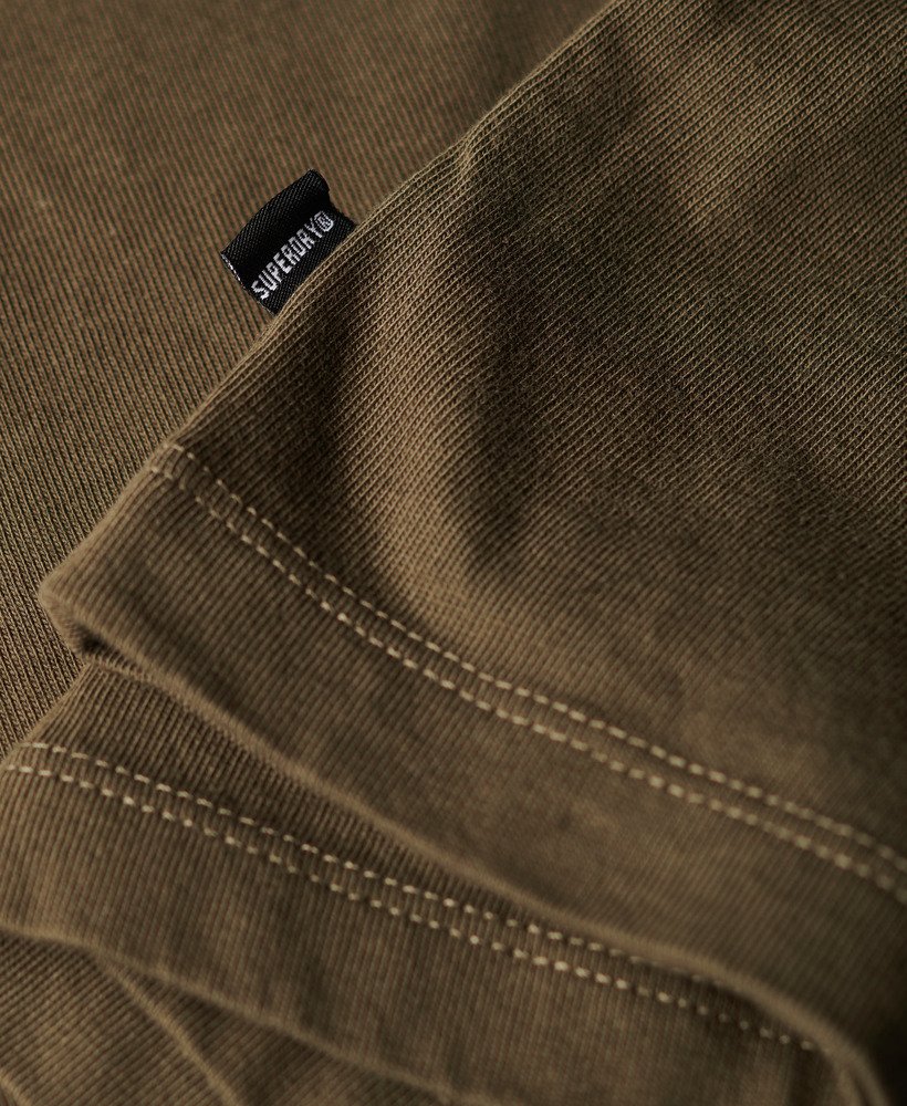 micro logo graphic loose t-shirt in army khaki