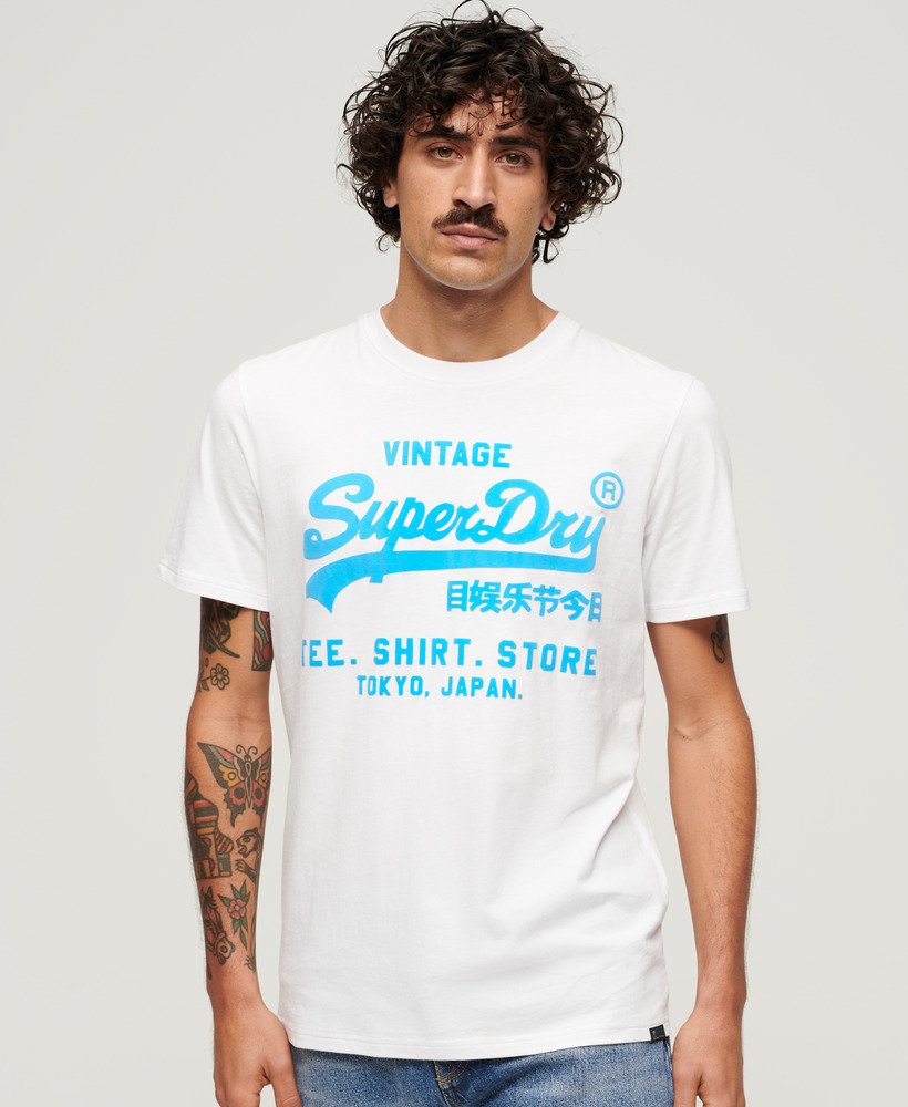 neon vintage logo t-shirt in optic